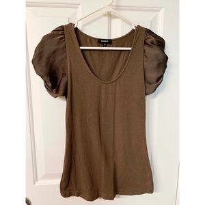Express brown short sleeve